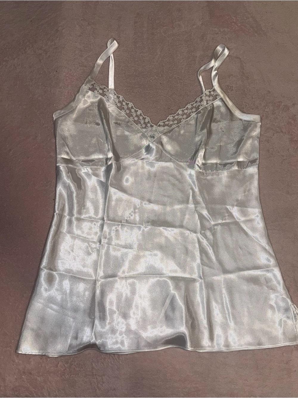 ✨Vintage Y2K George Satin Lace Cami Tank ✨